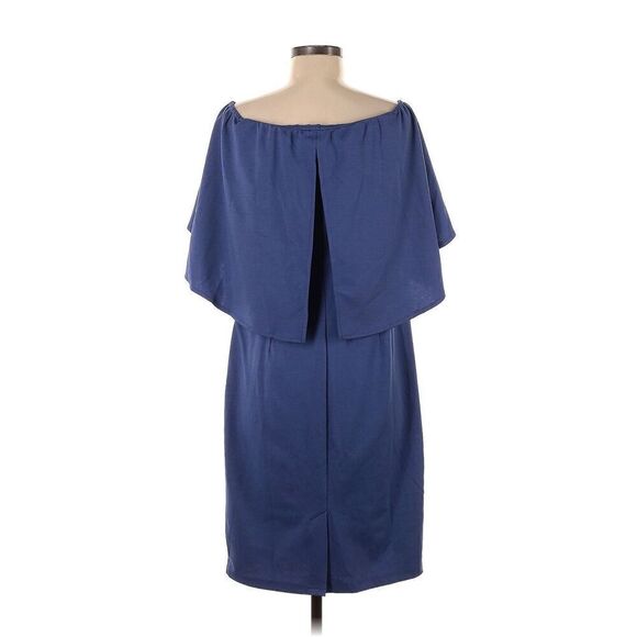 Grace Karin L Off Shoulder Batwing Cape Knee Length Dress Blue Cocktail Party - Picture 6 of 10